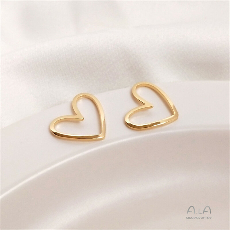 Hollow curved heart shaped heart accessories diy first accessories connected accessories earrings hanging ornaments