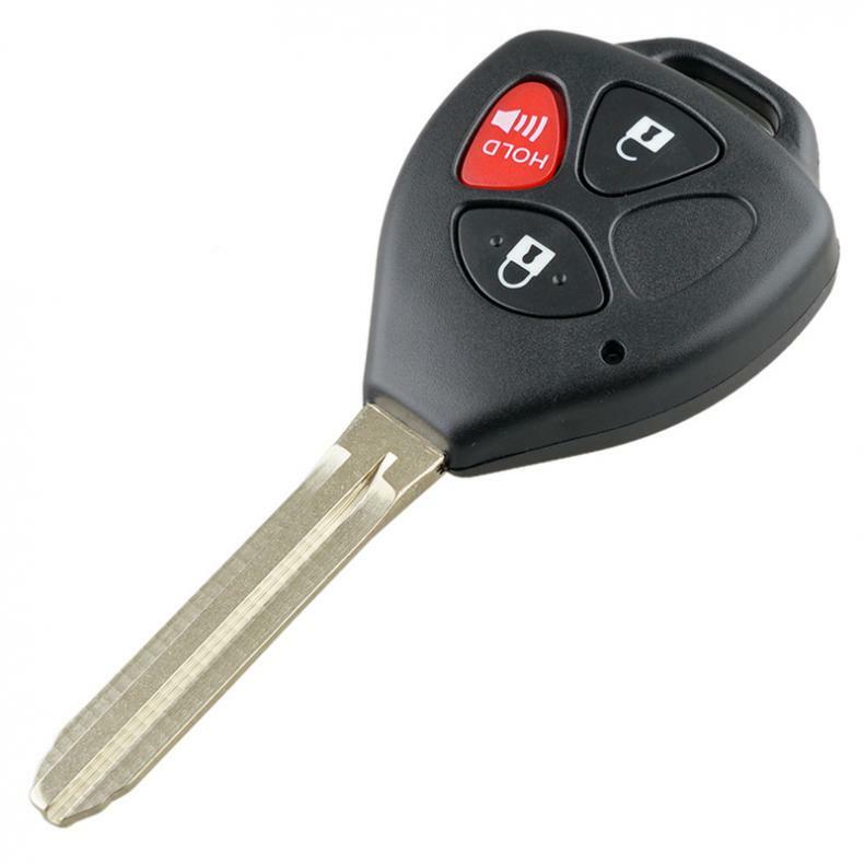 Carcasa de llave de Control remoto de coche sin cortar, carcasa de llave inteligente Fob, 3 botones, compatible con Toyota Corolla RAV4, Yaris, Venza, tC, xA, xd