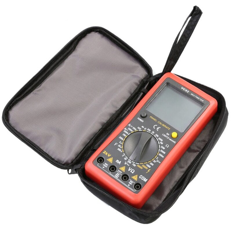 D0AC custodia per multimetro custodia in tela borsa multiuso per strumenti borsa per attrezzi durevole per multimetro digitale
