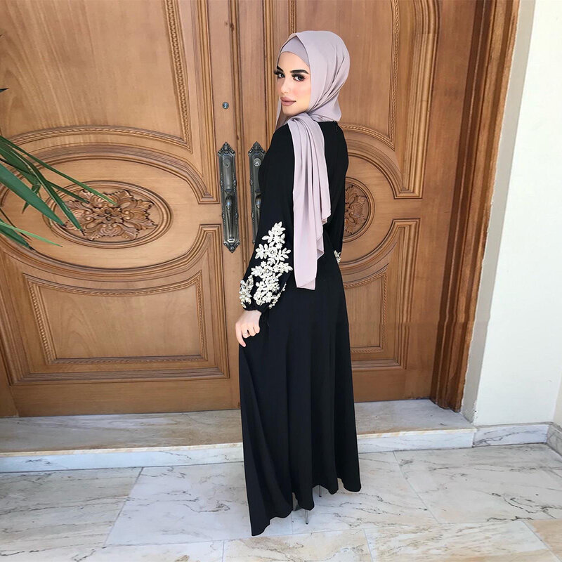 Vestido Ramadan Kaftan para Mulheres Muçulmanas, Dubai Abaya, Turquia Hijab, Islam Caftan, Vestidos Marocain, Eid Mubarak Robe