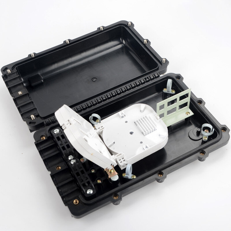 Fiber Splice Doos 48 Core Gezamenlijke Box Kabel 3 In 3 Outdoor Horizontale Waterdichte Glasvezel Splice Box Sluiting Adapter