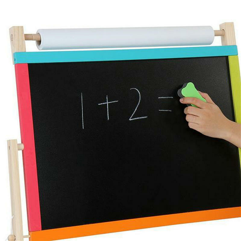 USA DIRECT - Children's Small Chalkboard Multifunction Blackboard And White Board For Kids With Stand
