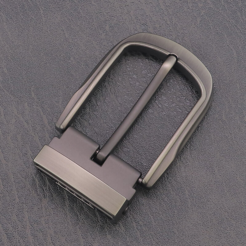 Hebilla de pin gris de alta calidad para hombres jóvenes, cinturón de aleación de metales, adecuado para el ancho de 3,3 cm, de ocio