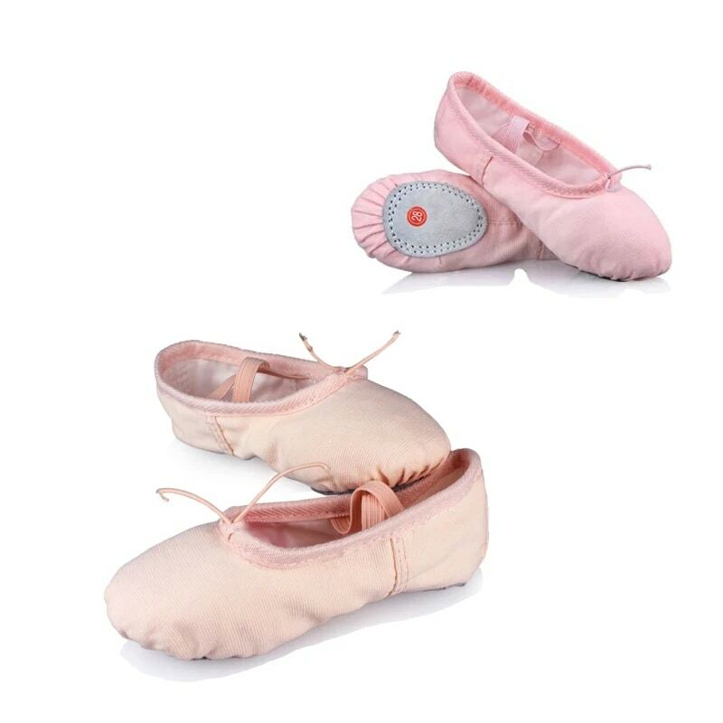 Profissional Soft Cotton Canvas Ballet Chinelos, Dance Practice Shoes para meninas e crianças, calçado de ginástica