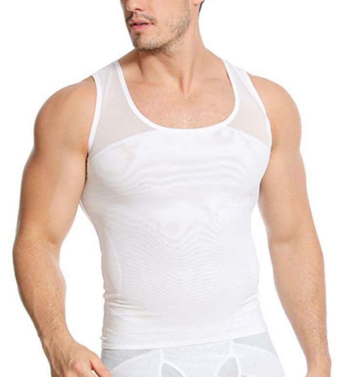 Homens emagrecimento abdômen camiseta, compressão cueca, tops de ginecomastia, queimador de barriga