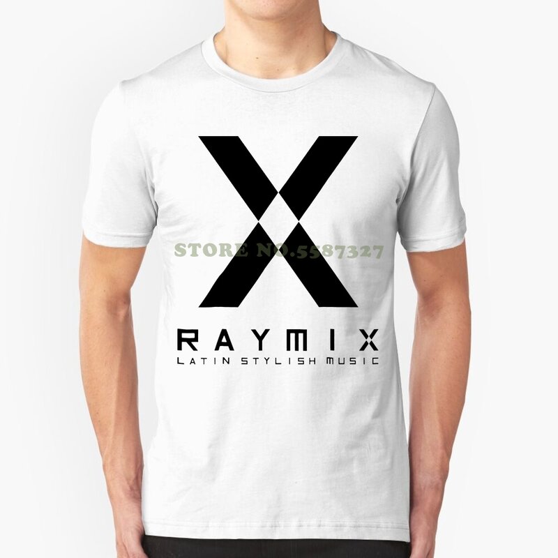 Футболка Raymix мужская с принтом, стильная тенниска с надписью на тему латиноамериканской музыки, с коротким рукавом и круглым вырезом