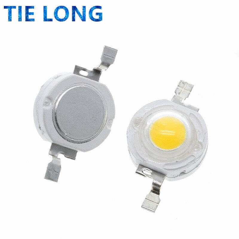 10 pz/lotto led 1W 100-120LM LED lampadina IC SMD lampada luce diurna bianco/bianco caldo ad alta potenza 1W LED perlina lampada