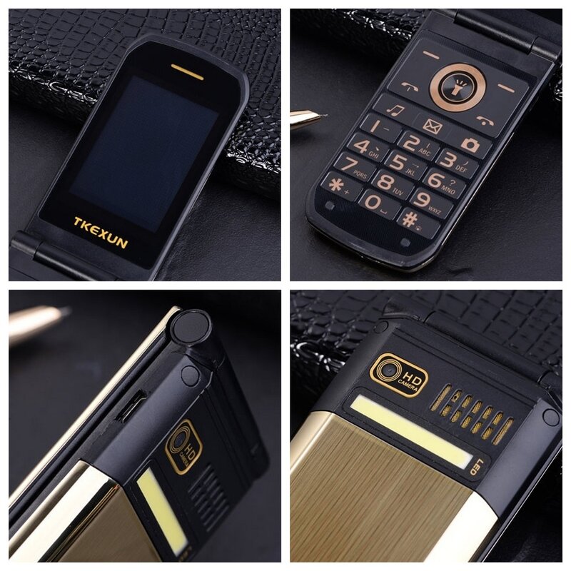 Откидной тонкий металлический мобильный телефон с большой кнопкой, раскладушка, стиль SOS вызова, быстрый циферблат, русский ключ, светодиодный фонарь, камера 2G GSM