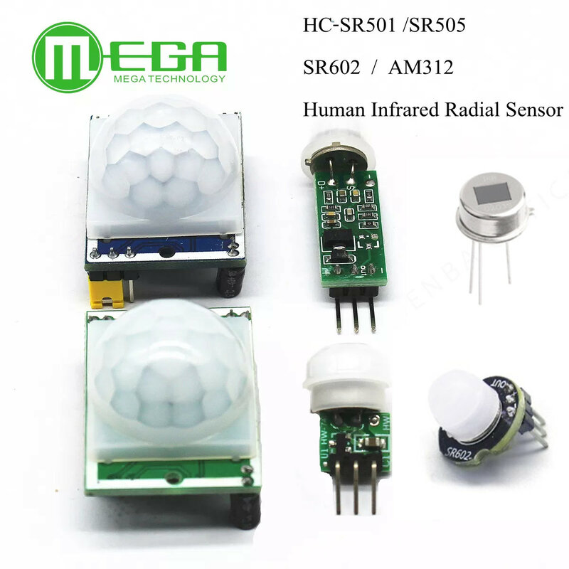 HC-SR501 SR505 SR602 AM312, Sensor de movimiento PIR infrarrojo, ajuste, módulo Detector
