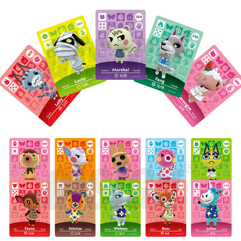 Animal Crossing karty Amiibo nowe horyzonty 264 opon marshal karta NFC dla NS gry Amibo zestaw kart dla switch NS Amiibo wyboru z karty serii