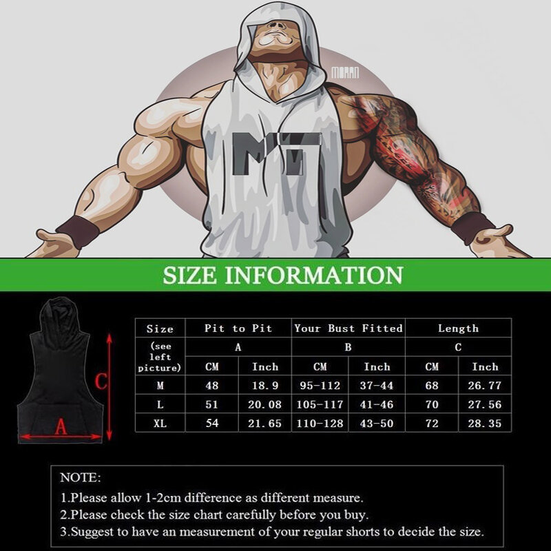 Summer Brand Clothing Bodybuilding Hooded Sleeveless Shirt Fitness Mens Tank Top Muscle Vest Cotton Gym Tank Top Sportswear