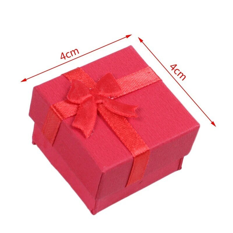 Подарочная коробка из 24 предметов, квадратные кольца, шкатулка для юбилеев, свадеб, дней рождения, разные цвета