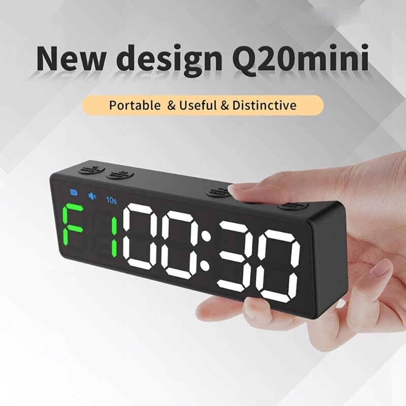 Gym Timer LED Workout Colck Count Down/Up Clock Ultra-Clear Digital Display Multi-Scenes led Timer Home Gym Fitness