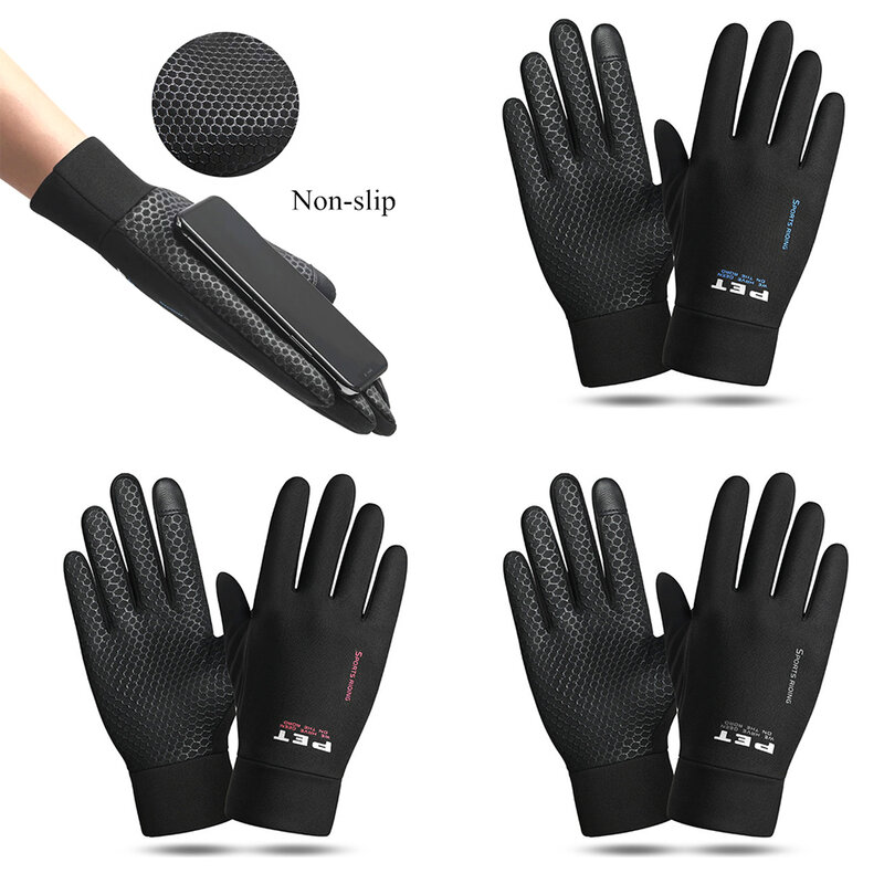Перчатки мужские и женские для сенсорных экранов, водонепроницаемые Нескользящие теплые ветрозащитные спортивные перчатки для вождения, мотоцикла, лыжного спорта, 1 пара
