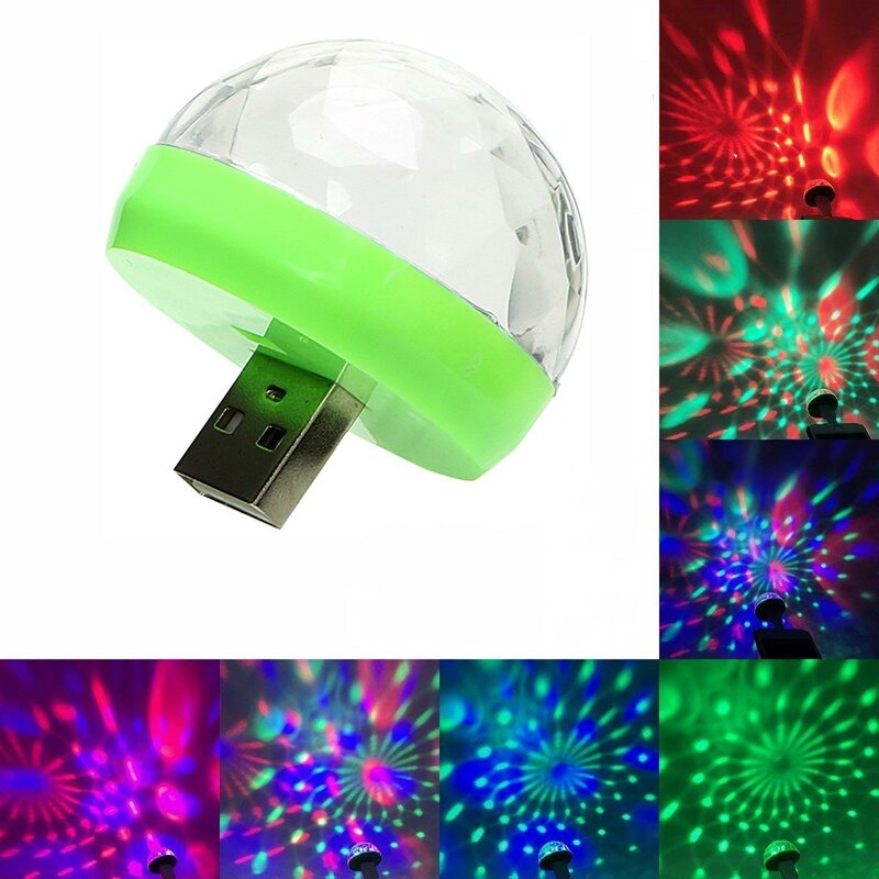 USB نوع-c LED ديسكو DJ المرحلة سيارة ضوء المحمولة الأسرة حفلة الكرة ضوء ملون بار نادي المرحلة تأثير مصباح الهاتف المحمول ضوء
