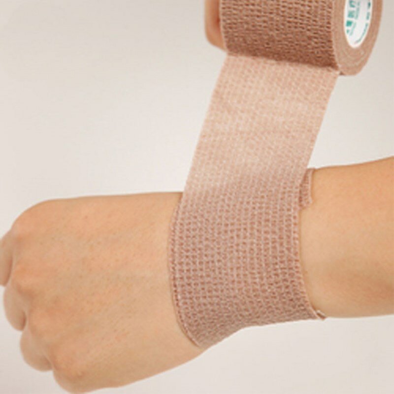 4 rolos 2.5x45 0/5x450cm cinza esporte autoadesivo elástico bandagem engrenagem de proteção joelho cotovelo apoio ferramenta de primeiros socorros