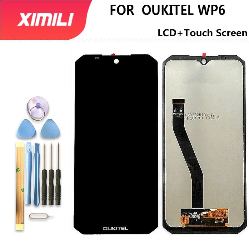 6.3 بوصة OUKITEL WP6 شاشة الكريستال السائل + مجموعة المحولات الرقمية لشاشة تعمل بلمس 100% الأصلي جديد LCD + اللمس محول الأرقام ل OUKITEL WP6 + أدوات