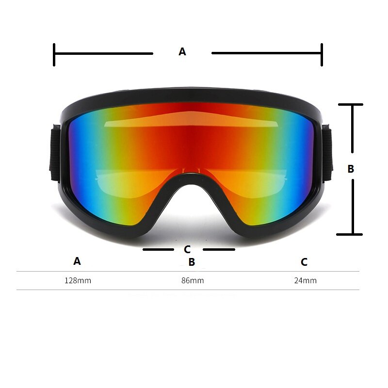 Óculos esportivos à prova de vento para homens e mulheres Óculos para snowmobile Óculos magnéticos snowboard, óculos de esqui e esquiador UV400, inverno