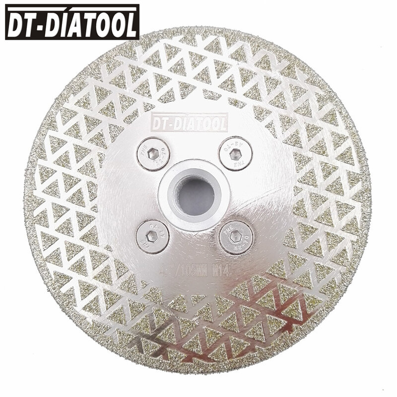 DT-DIATOOL 1 PC Satu Sisi Dilapisi Electroplated Diamond Cutting Grinding Disc M14 atau 5/8 "-11 Benang Granit Ubin Marmer saw Blade