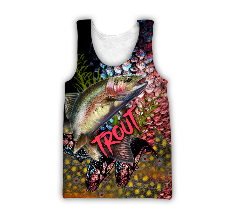 T-shirt unisexe sans manches, décontracté, avec motif de camouflage 3D, Crappie, pêche, imprimé partout, été, 2021, BXD19
