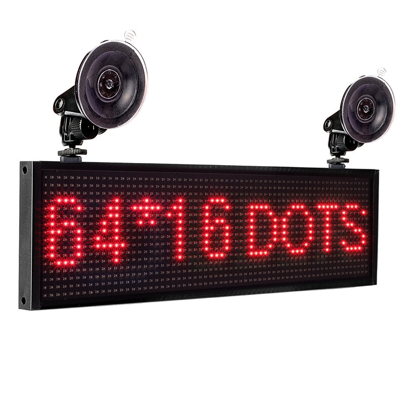 12V P5mm 64*16 Piksel SMD Wifi Car Window Sucker LED Signage Programmable Scroll Display Panel untuk Taxi bisnis