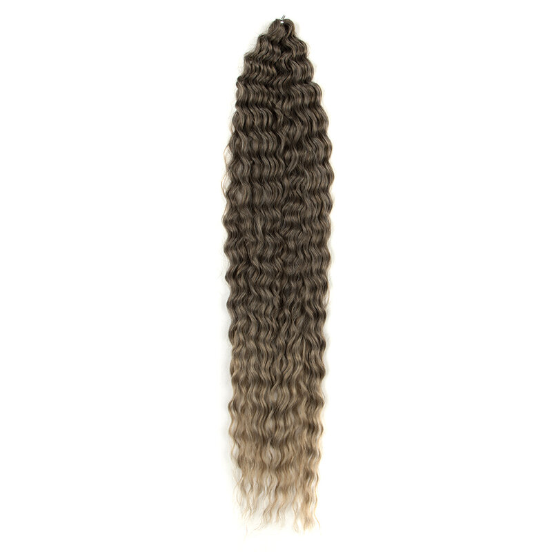 Moda IDOL Water Wave szydełkowe włosy 30 Cal głęboka fala Twist włosy syntetyczne bogini warkocze włosy faliste Ombre włosy blond rozszerzenie