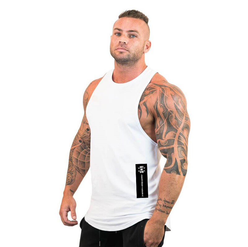 Modne, treningowe kamizelki marki Casual bawełniana koszulka na siłownię podkoszulki mężczyźni bez rękawów odzież sportowa do kulturystyki podkoszulek Fitness Stringer Muscle