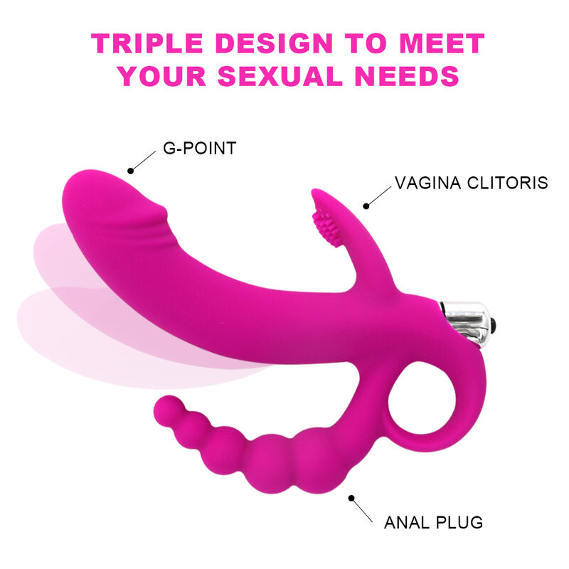 EXVOID-consolador vibrador de silicona para mujer, Juguetes sexuales, estimulador de clítoris y Vagina, tapón Anal, masajeador de punto G, vibrador de cuentas Anales de pene AV