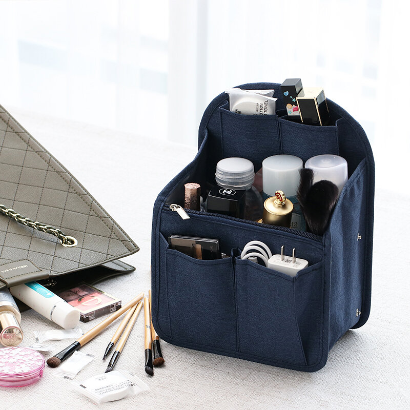 SEREQI-organizador de mochila para hombre y mujer, bolsa de viaje con múltiples bolsillos, organizador de artículos de tocador, accesorios de viaje