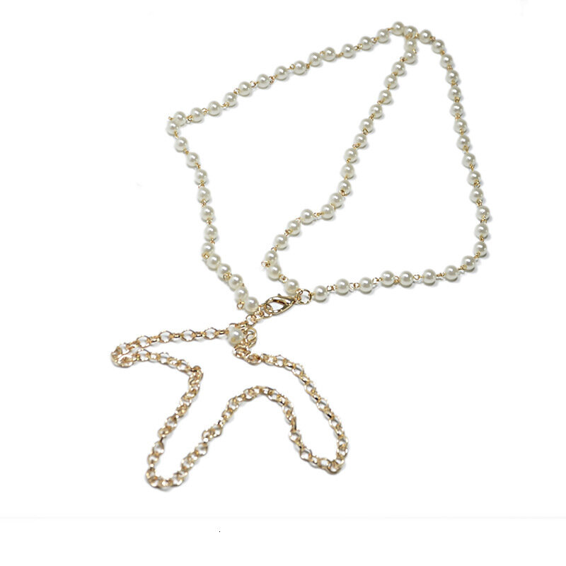 Cinturones elegantes de perlas de imitación para mujer, cinturones de cadena de aleación, cadena de perlas de imitación blancas, accesorios de ropa para mujer