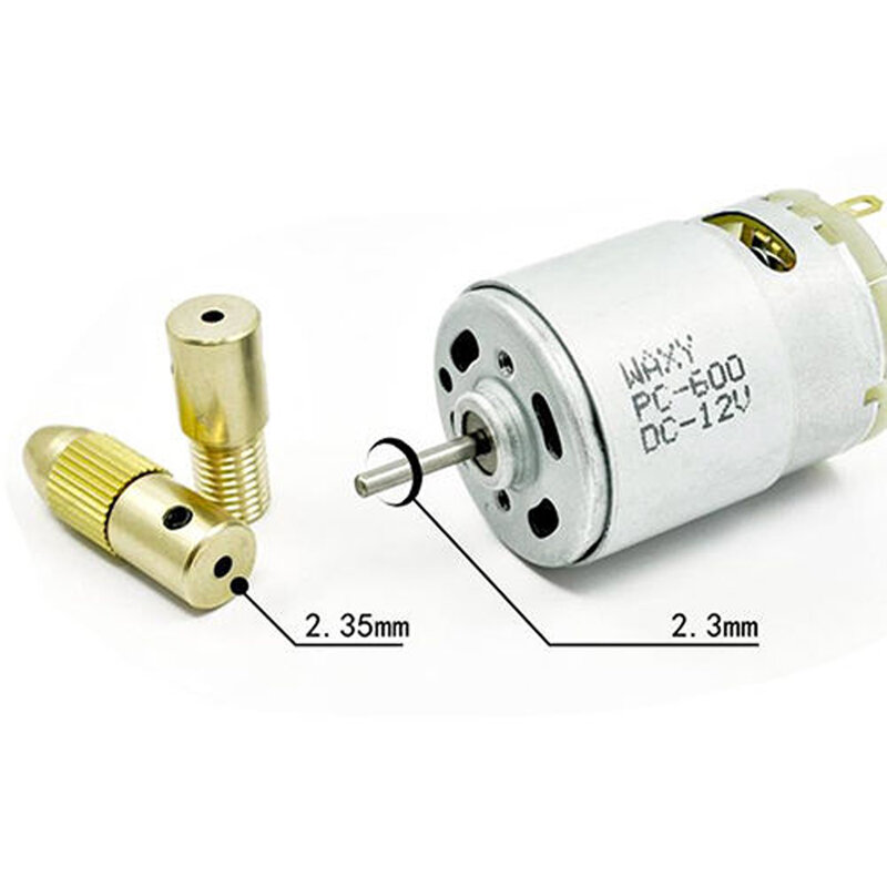 8Pc 2.35mm Kit di punte per trapano elettrico mandrino adattatore pinza 0.5-3mm strumento di perforazione cartella per trapano tappo in rame per utensili elettrici rotanti