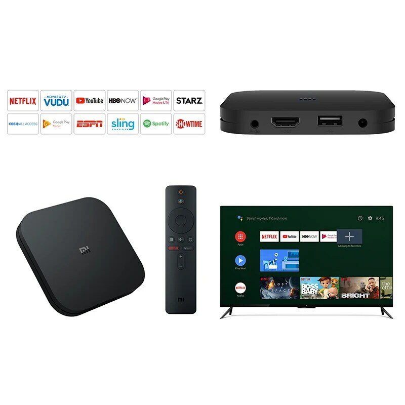Xiaomi mi TV Box S 4K HDR Android TV 8,1 Ultra HD 2G 8G WIFI google Cast Netflix IPTV Set top Box 4 reproductor de medios versión global
