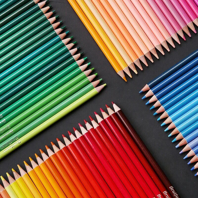 Brutfuner 48/120/160/180/260 Colors Oil Colored Pencil HB Wood Colour Sketch Pencil Artists School Student Coloring Art Supplies