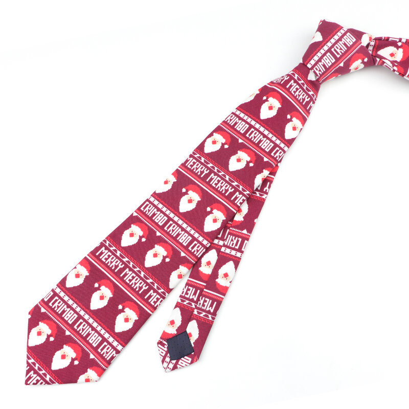 Cravate de noël en coton pour hommes, 8CM, décontractée, père noël, bonhomme de neige, arbre, Elk, Festival, flocon de neige, cadeau de fête