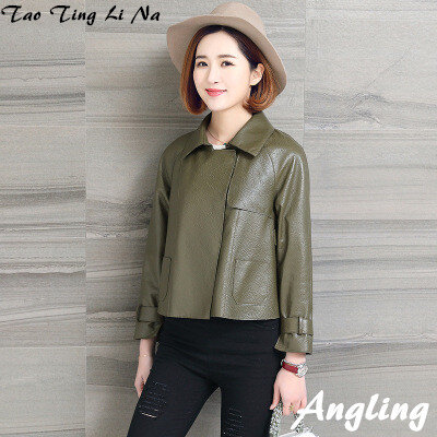 Tao Ting Li Na giacca da donna in vera pelle di pecora primavera R38