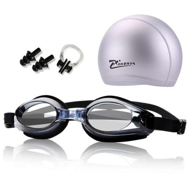 Nieuwe Anti-Fog Waterdicht Zwembril Mannen Vrouwen Kids Adult Sport Duiken Eyewear Badmuts Zwemmen Bril Oordopje Zwembad apparatuur