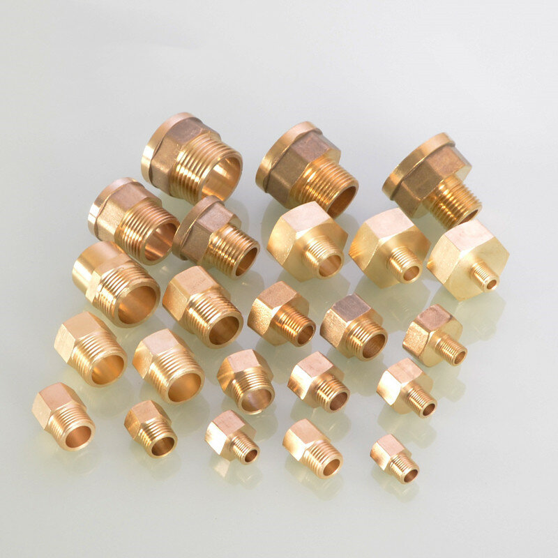 1pcs Copper M/F 1/2" 3/4" 1"BSP 14X1.5 Male to Female Threaded Brass Coupler Adapter Brass Pipe Fitting Water Gas Connector