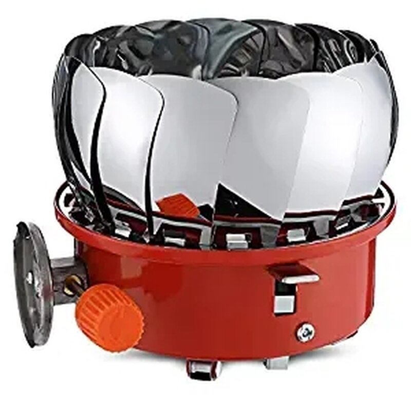 Портативная плита для кемпинга, мини газовая горелка-Лотос, нержавеющая сталь для путешествий, кемпинга, пикников
