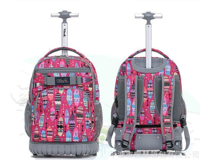 브랜드 학교 트롤리 가방, 18 인치 바퀴 달린 어린이 배낭, 청소년을 위한 트롤리 백팩, 어린이 학교 롤링 백팩