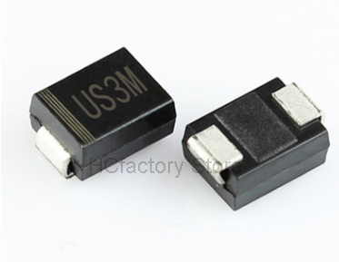 Original 10 pçs/lote US3M 3A 1000V rectifier diode ultra fast patch SMB package original