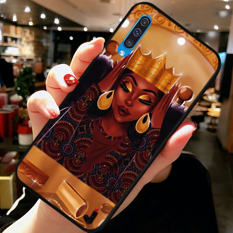 Art Afro Girls Black Women Soft Phone Case for Samsung Galaxy Note 10 S10 Lite S20 Ultra Plus A11 A41 A51 A71 A81 A91 Cover