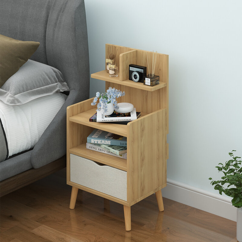 are contracted and contemporary bedside table shelf Nordic small bedroom receive store content simple and economical