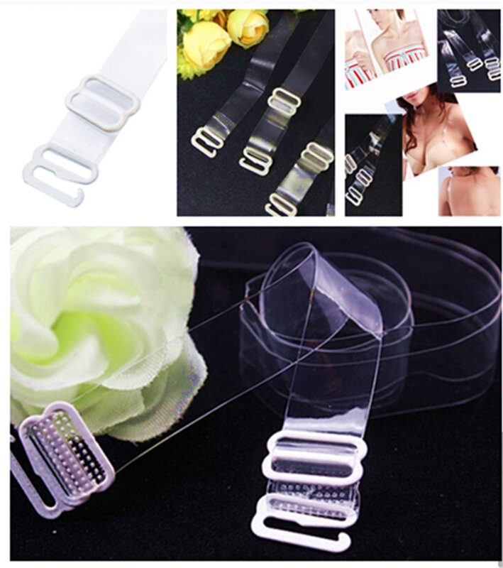 Sujetador transparente ajustable para mujer, gancho elástico para el hombro, accesorios íntimos invisibles, 1 par