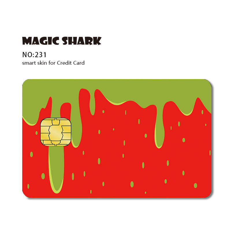 Magie Shark Brach Eis Poker Spiel Simplson Kein Verblassen Film Fall Abdeckung Aufkleber Haut für Kredit Debitkarte