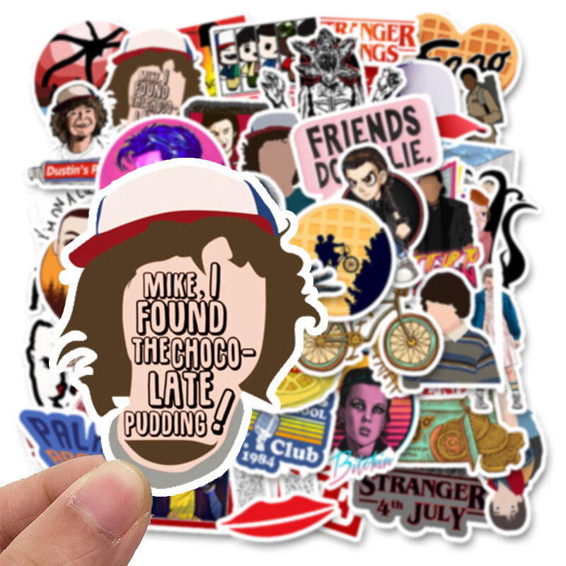 50Pcs Strange Things Stickers Refrigerator Sticker For Skateboard Laptop Luggage Bicycle Notebook Kids Toy Decal Stickers