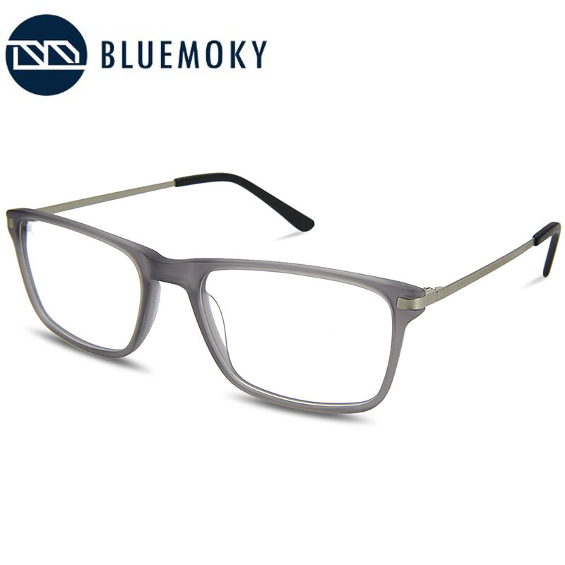 BLUEMOKY خلات وصفة طبية نظارات للرجال مربع مكافحة الضوء الأزرق قصر النظر قصر النظر النظارات البصرية الكمبيوتر نظارات