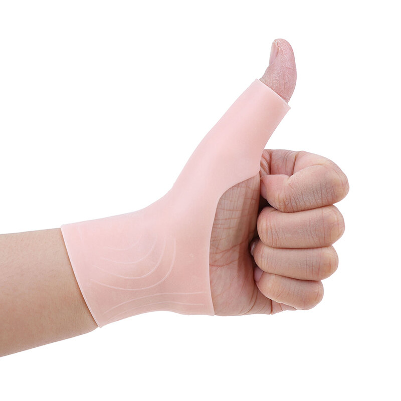 Силиконовые гелевые бандажи для поддержки большого пальца запястья, для снятия боли в правой и левой руке, для левого и запястного канала, для ревматизма, тендинита, йоги, 1 пара
