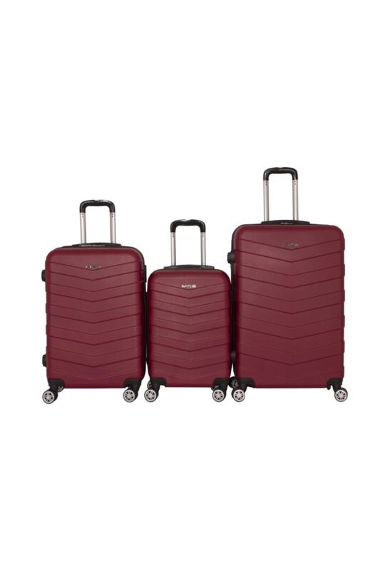 Abs Lux Suitcases Set 3'lü Burgundy-V351