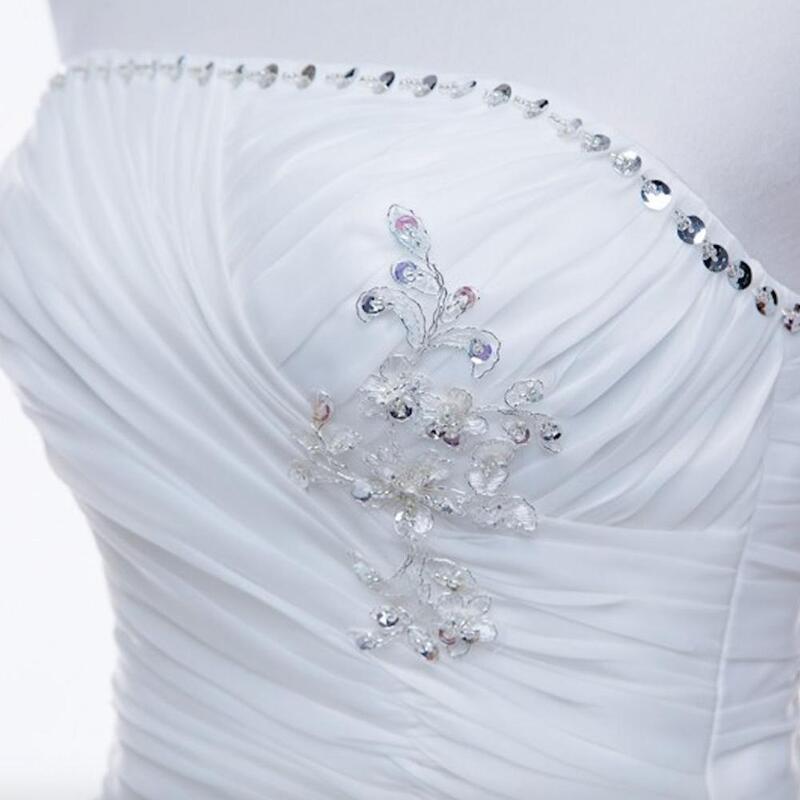 2023 New Front Short Long Back Strapless Wedding Dress Classic Bride Dress With Train Wedding Gown Vestido De Noiva HS30