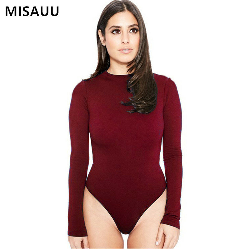 Sexy Soft Long Sleeve Slim Jumpsuit Bodysuits Womens White Bottoming Bodycon Bodysuit Romper Suit Black Jumper body mujer